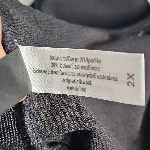 Adore Me One Piece Swim Womens Plus Size 2X Black Lilinoe Contour Plus Fishnet - Picture 4 of 16